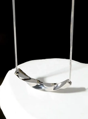 925纯银项链女不规则蛇骨链高级感小众设计ins风气质饰品配饰