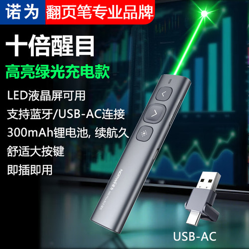 诺为液晶屏用大功率绿光翻页笔
