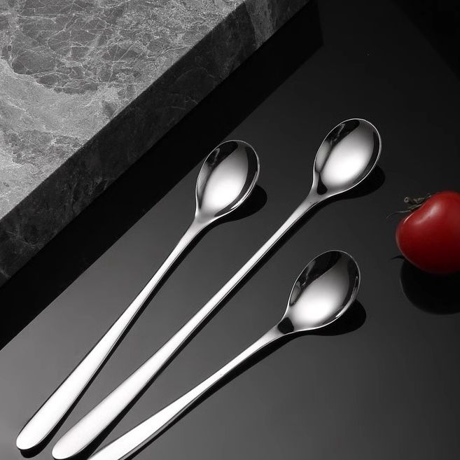 长柄咖啡勺甜品勺子精致杯子用小调羹调料牛奶搅拌棒搅拌勺