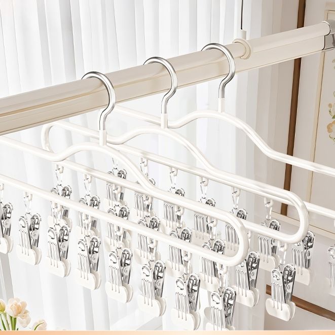 袜子晾晒架衣架带夹子晾衣夹多夹子挂内衣晾内裤多功能晒袜子挂钩