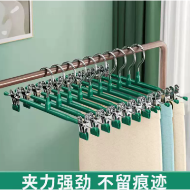 衣柜家用晒裤衣架jk裙夹夹子无痕不锈钢裤夹裤子晾衣架挂裤架内衣