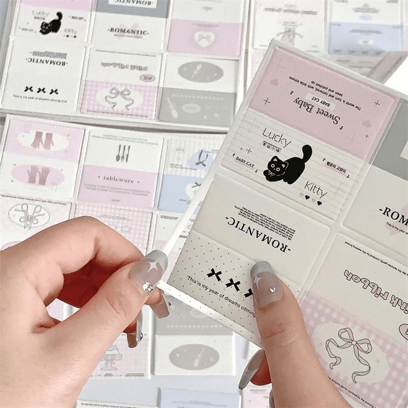 ins迷你对折卡头爱豆小卡打包材料追星饰品礼物出卡包装卡片