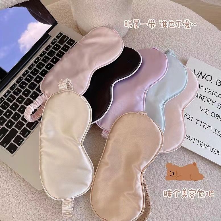 夏季双面遮光眼罩睡眠睡觉眼罩夏天全遮光薄款头戴式蕾丝午睡眼罩
