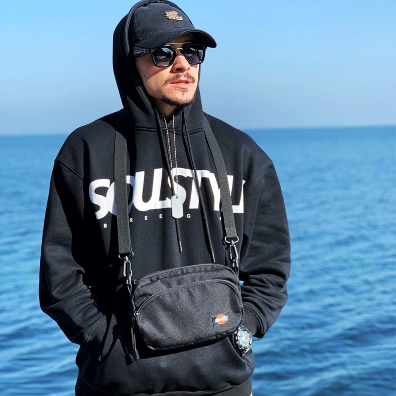 soulstyle加绒长袖连帽卫衣