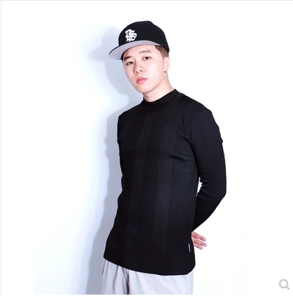 黑色紧身长袖T恤soulstyle嘻哈