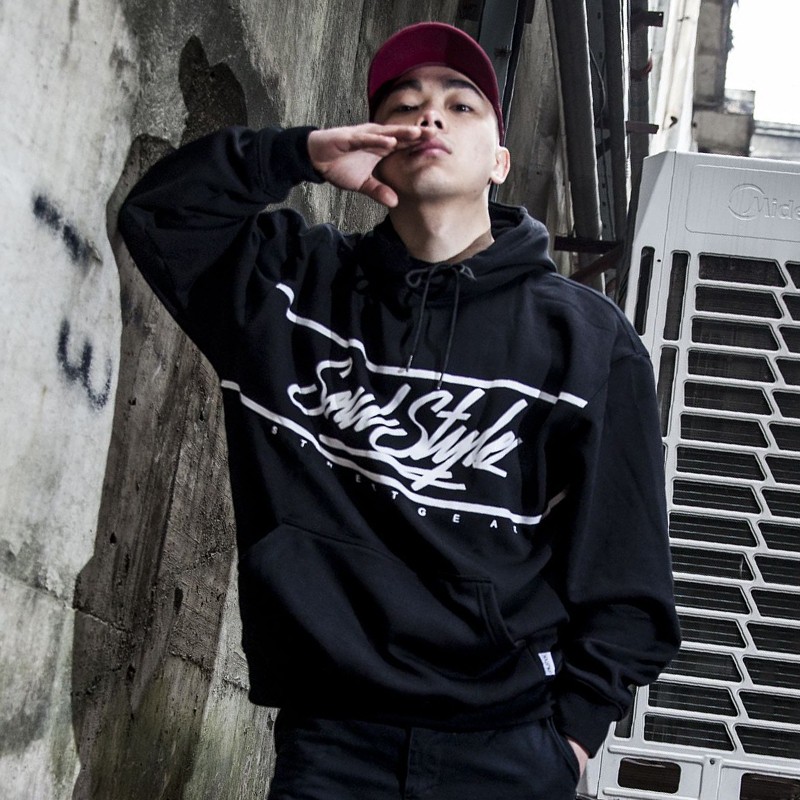 美式卫衣连帽街舞圆领纯色加绒