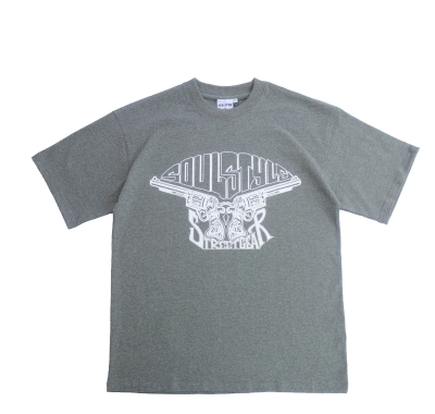 SOULSTYLE原创夏季嘻哈街舞宽松美式圆领灰色手枪印花bboy短袖T恤在类目 男装, T恤中 - 来自Buy2taobao.com提供专业的淘宝代购服务