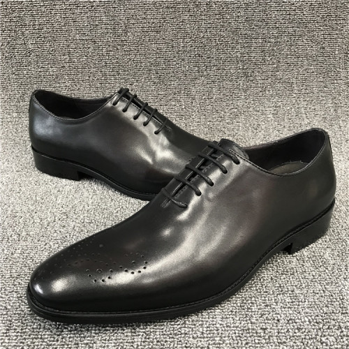 撤柜品牌高档鞋真皮牛津鞋oxford
