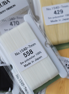 日本mokuba 木马丝带 1540 7mm宽丝带 5米/包 黄、大地色系 6色