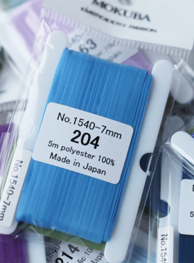 日本mokuba 木马丝带 1540 7mm宽丝带 5米/包 蓝紫色系 16色