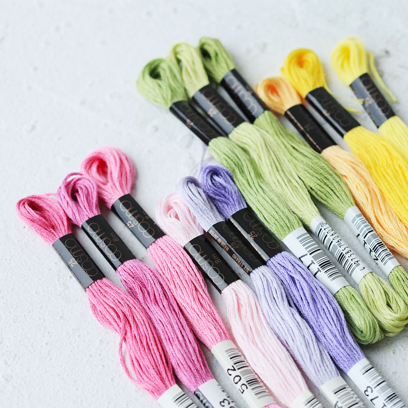 刺绣线日本进口可25号色套装组合