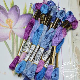 德国安卡anchor 原装刺绣线/十字绣 青木和子常用线 蓝紫色系19色