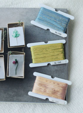 日本进口mokuba 木马丝带 1545-3.5mm 炫彩光泽 一包5m