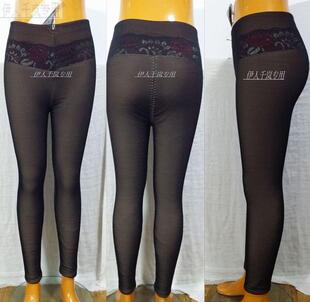 收腹提臀澳貂绒透肤网面打底裤 加厚保暖裤 6009 秋冬新款 婉美曲现