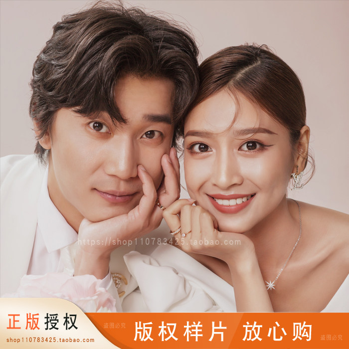 展会影楼婚纱摄影放大新款样片韩式纯色高端样册含版权客样照