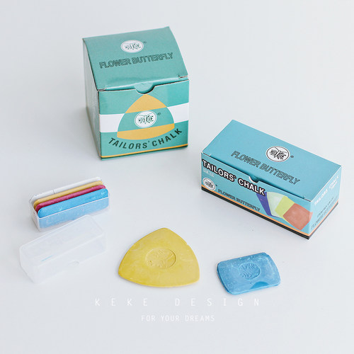 裁缝彩色划粉手工diy盒装不粘手