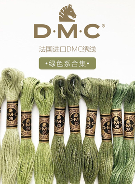 法国进口DMC绣线ART117绿色系刺绣十字绣diy绣花线纯棉25号绣线