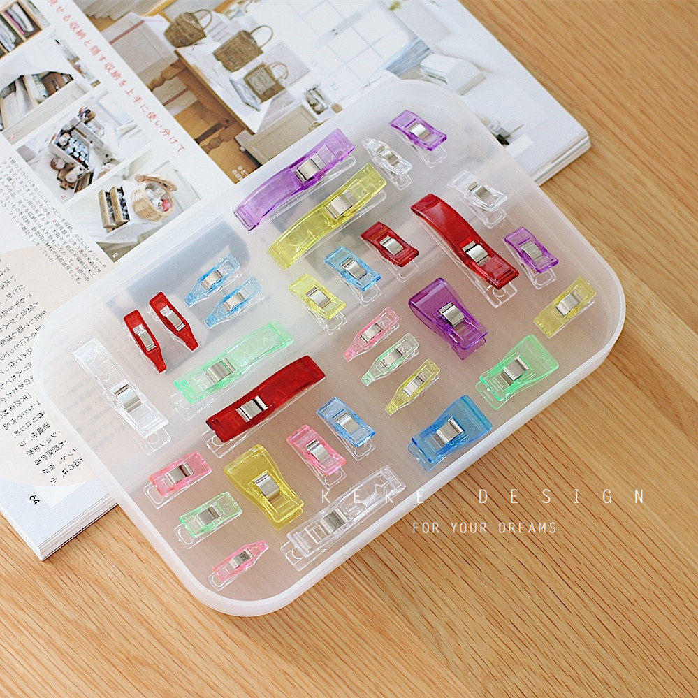 包边固定夹 夹子 透明塑料夹子 定位夹拼布夹子代替珠针 多色多款,收纳整理,夹子,淘宝优惠券,粉丝福利购,淘宝优惠卷