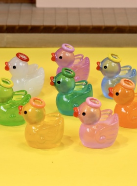 大号夜光天使经典渐变鸭爸妈摆件