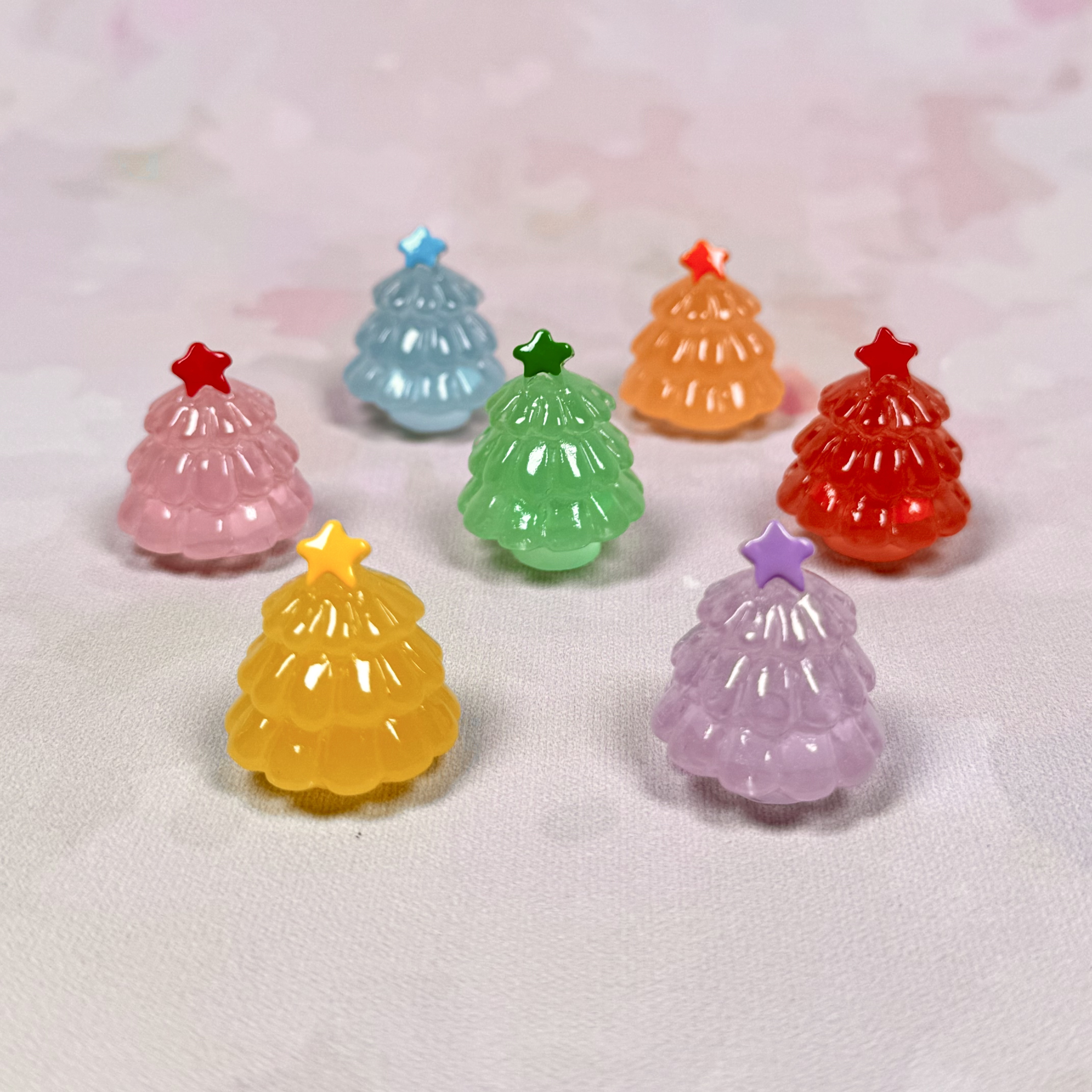 彩色夜光圣诞树装饰品摆件