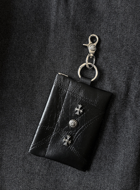 原创十字架卡包零钱包金属腰间配饰钥匙扣登山扣证件包挂件挂链