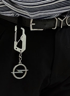 MONSTER原创复古潮流金属钥匙扣包包挂件登山扣腰间配饰Clean fit