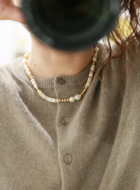 珍珠女小众设计项链轻奢