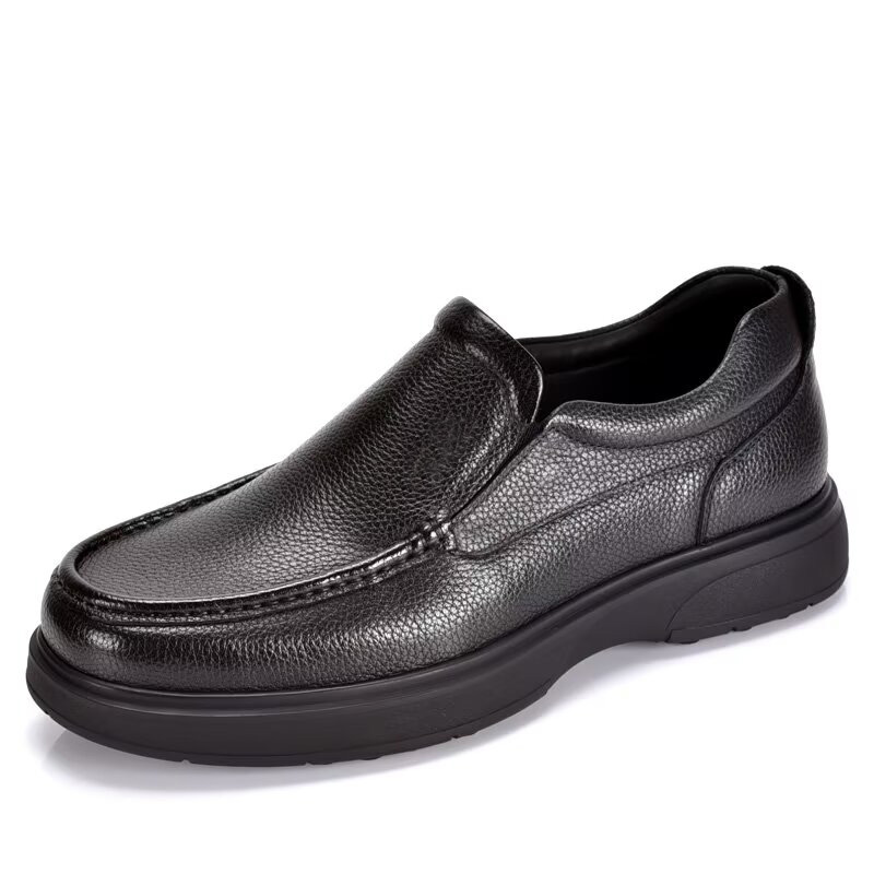 撤柜清仓新款男鞋真皮防滑厚底舒适软底软皮商务正装休闲皮鞋男