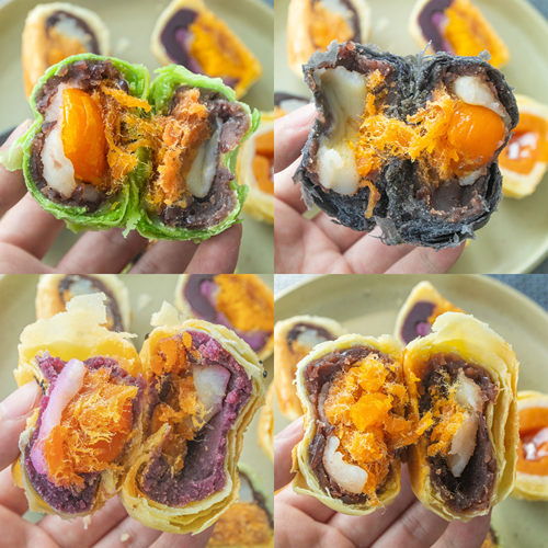 台州馅中馅蛋黄酥中秋月饼礼盒送礼豆沙酥皮流心奶黄月饼雪媚娘饼 - 封面