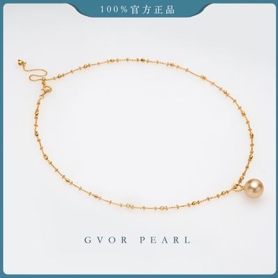 G18K海水金珍珠吊坠11-12MM-A1751 送S925金色仙女链