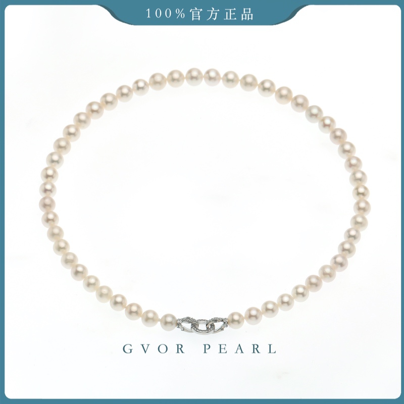 白珍珠项链7.3-8.3MM C1393