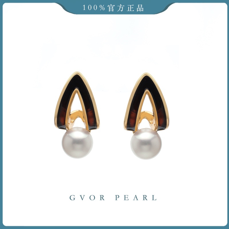 白珍珠耳钉6-7mm BY397