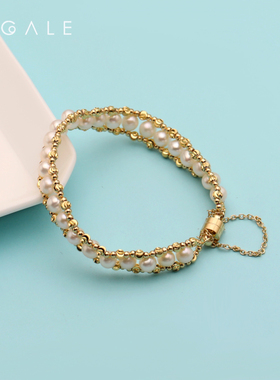 珍珠奶奶淡水白珍珠手链【无核】5-6mm C1021