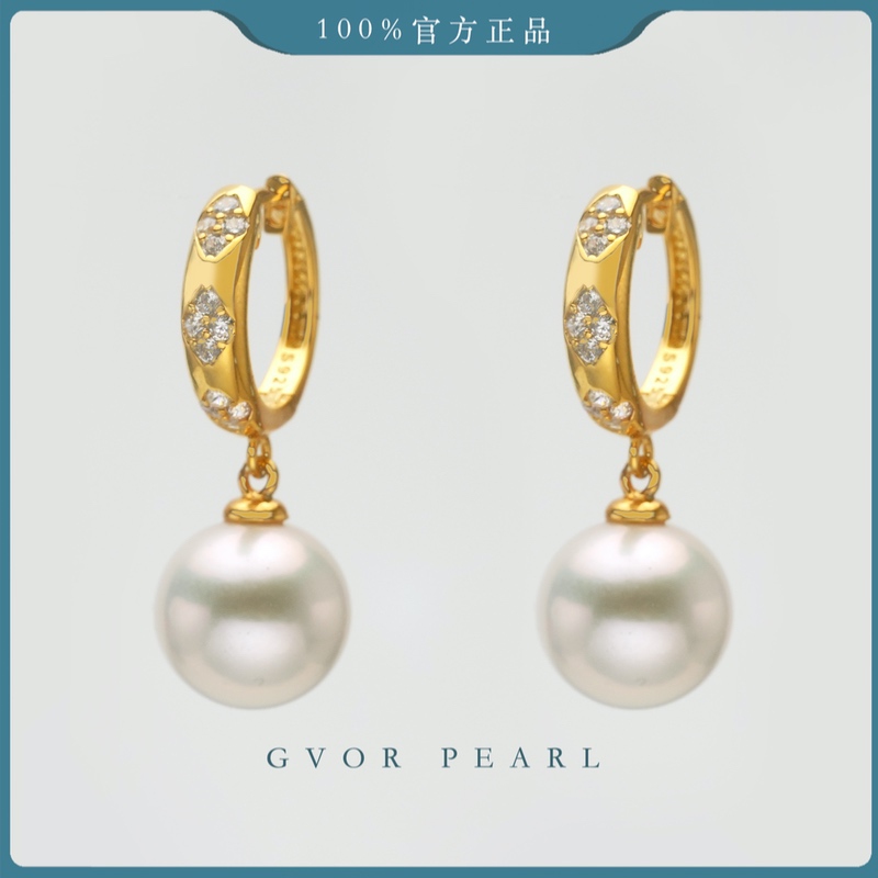 正品 高品质白珠丨思菱爆款 白珠耳环11-12mm S925银 C1327