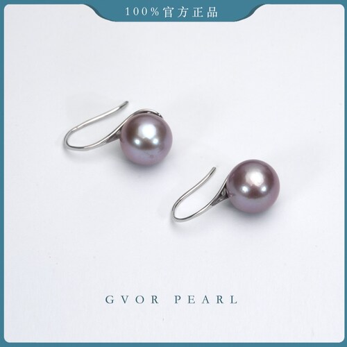 真品 紫珠高跟鞋耳钩丨高品质11-12mm S925银