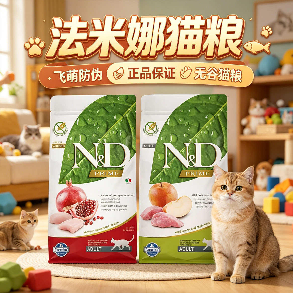 Farmina法米娜无谷粮宠物成幼猫