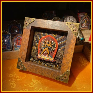 西藏时轮金刚唐卡吊坠项链嘎乌盒护身符摆件男女款随身佛牌擦擦佛
