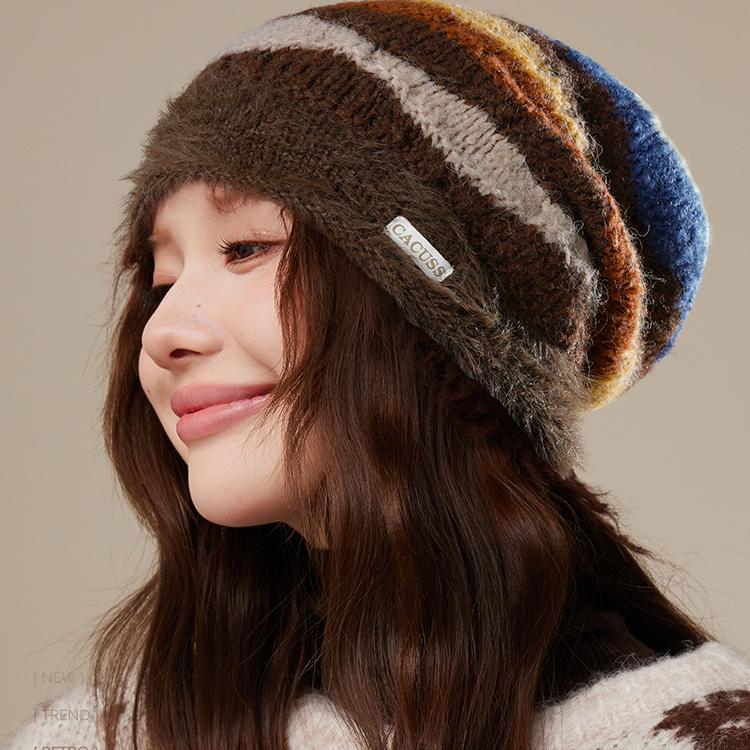 CACUSS针织帽女冬季堆堆帽毛线帽