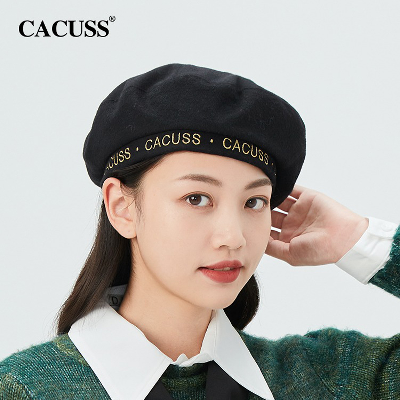 Cacuss贝雷帽时尚女秋冬羊毛