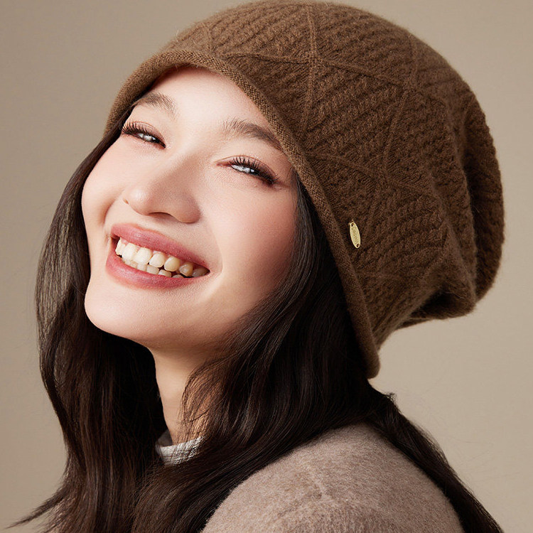 CACUSS纯山羊绒针织帽子女冬保暖优雅气质毛线帽护耳堆堆帽礼盒装,服饰配件/皮带/帽子/围巾,帽子,淘宝优惠券,粉丝福利购,淘宝优惠卷