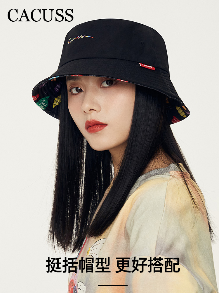 cacuss夏季日系情侣盆帽大头围