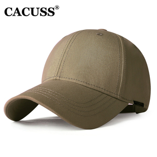 春夏新款 简约纯色棒球帽男纯棉舒适硬顶鸭舌帽多色百搭大头围帽子