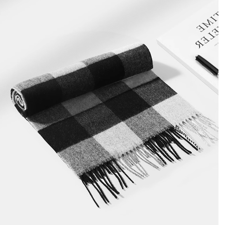 CACUSS时尚英伦格子围巾男秋冬