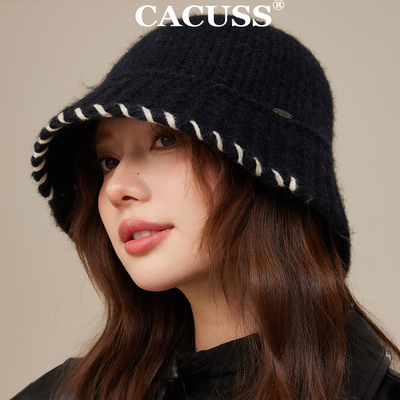 CACUSS女秋冬渔夫帽毛线帽针织帽