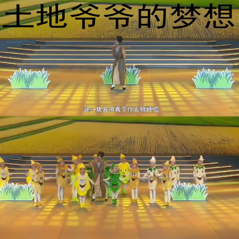 土地爷爷的梦想演出服儿童表演服