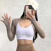 健身披肩女运动上衣长袖 瑜伽普拉提披肩外穿短款 优雅休闲小坎肩女