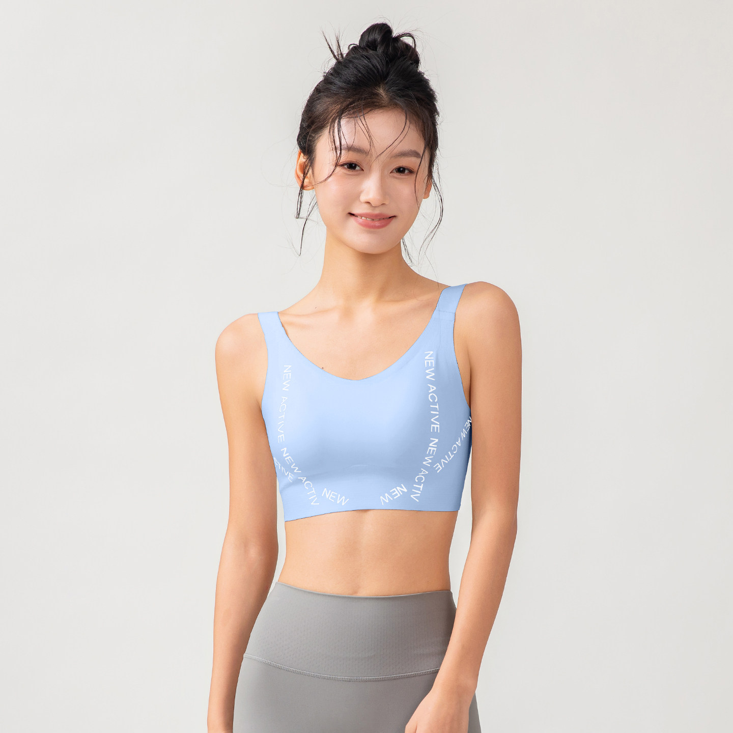 兔耳朵杯大胸显小无钢圈收副乳文图片