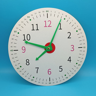 钟表模型 一二年级小学生学习认识时间数学时钟手自由拨动指针