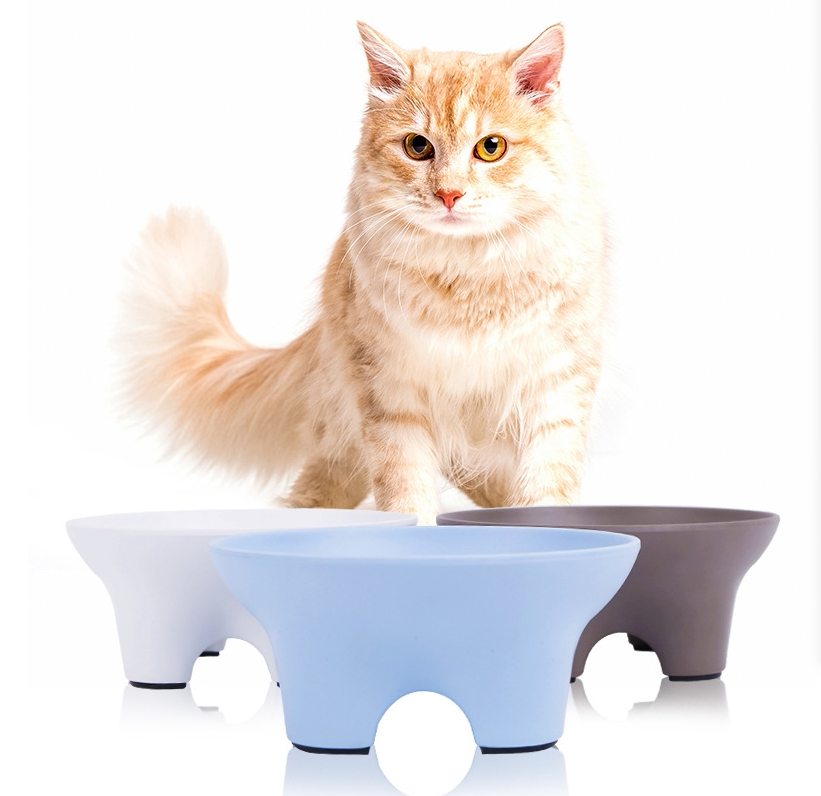 休普猫用千岁碗加高防滑高脚碗保护颈椎专用猫吃饭碗