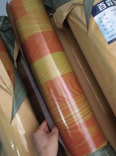 PVC普通革黑网格毛革加厚塑料地板环保地皮纸防水卧室地板革